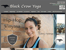Tablet Screenshot of blackcrowyoga.com